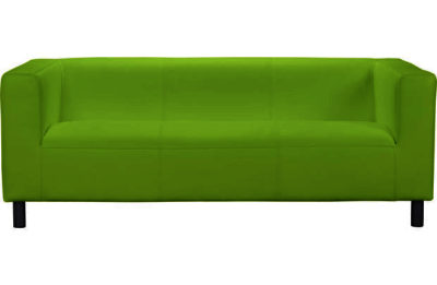 ColourMatch Moda Regular Leather Effect Sofa - Apple Green